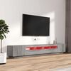 vidaXL 3 Piece TV Cabinet Set with LED Lights Grey Sonoma Engineered Wood