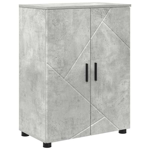 vidaXL Bathroom Cabinet with Storage Concrete Grey 60 x 35 x 80 cm
