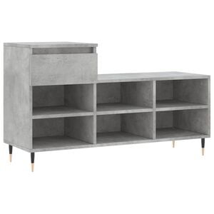 vidaXL Shoe Cabinet Concrete Grey 102x36x60 cm Engineered Wood