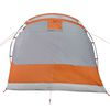 vidaXL Camping Tent Tunnel 4-Person Grey and Orange Waterproof