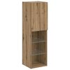 vidaXL TV Cabinets with LED Lights 2 pcs Artisian Oak 30.5x30x102 cm