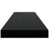 vidaXL Floating Wall Shelves 4 pcs Black 80x23.5x3.8 cm MDF