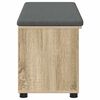 vidaXL Hall Bench with Cushion with Shelf Sonoma Oak 100 x 38 x 46 cm