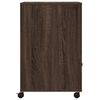 vidaXL Printer Stand with Wheels Brown Oak 60x48x74 cm