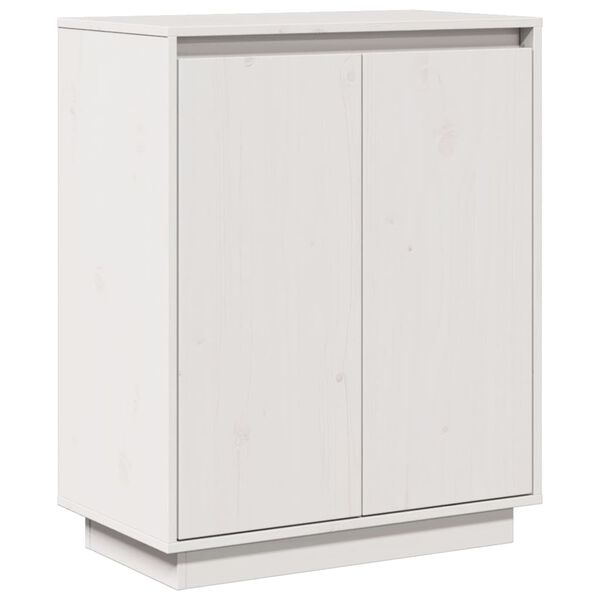 vidaXL Sideboard White 60x34x75 cm Solid Wood Pine