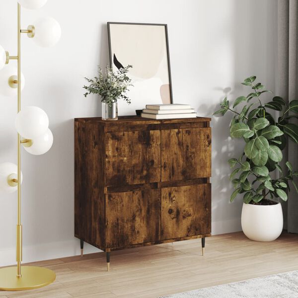 vidaXL Sideboard Smoked Oak 60x35x70 cm Engineered Wood