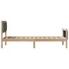 vidaXL Bed frame Brown and dark grey 75 x 190 cm Solid pine wood