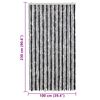 vidaXL Fly Curtain Grey and Black 100x230 cm Chenille
