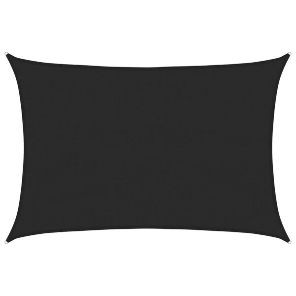 vidaXL Sunshade Sail 160 g/m&sup2; Black 4x5 m HDPE