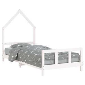vidaXL Kids Bed Frame White 90x190 cm Solid Wood Pine