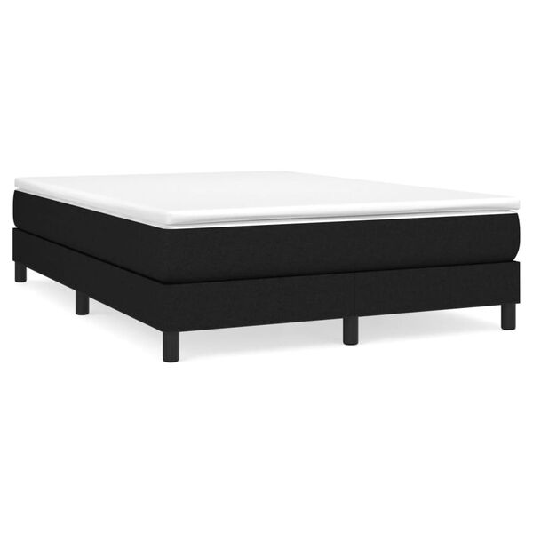 vidaXL Box Spring Bed Frame Black Double Fabric (UK/IE/FI/NO only)