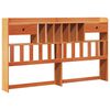 vidaXL Bookcase Bed without Mattress Wax Brown 200x200 cm Solid Wood Pine
