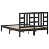 vidaXL Bed Frame without Mattress Black 140x190 cm Solid Wood