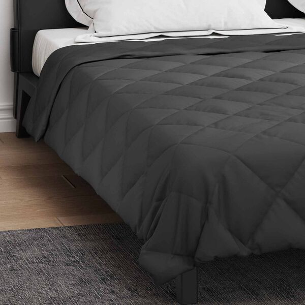 vidaXL Summer Duvet Anthracite 220 x 240 cm Microfiber