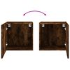 vidaXL TV Wall Cabinet Smoked Oak 40.5x30x40 cm Engineered Wood