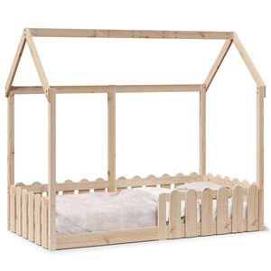 vidaXL Kids' House Bed Frame without Mattress 80x160 cm Solid Wood Pine