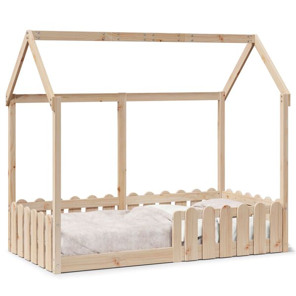 vidaXL Kids' House Bed Frame without Mattress 80x160 cm Solid Wood Pine