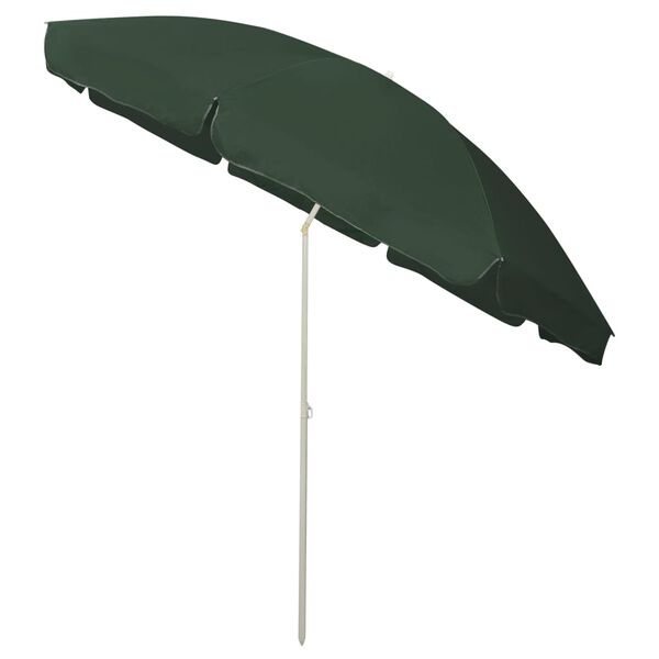 vidaXL Beach Parasol Green 300 cm