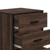 vidaXL Bedside Cabinet Brown Oak 40x34.5x60 cm Engineered Wood and Metal