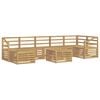 vidaXL Outdoor Sofa Set 8 pcs White Solid Acacia Wood