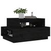 vidaXL Coffee Table Black 80x55x40.5 cm Solid Wood Pine