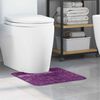 vidaXL Anti-slip Bath Mat with Toilet Cut Purple 50 x 50 cm PP