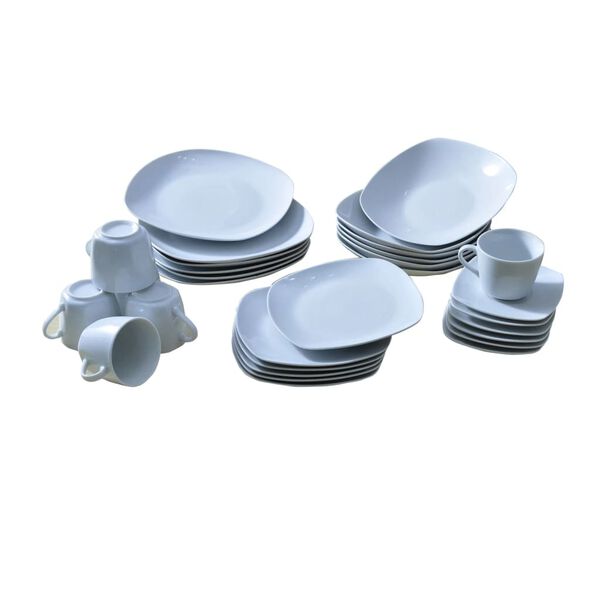 30 Piece Blanco Porcelain Dinner Set Dinnerware