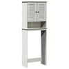 vidaXL Toilet Cabinet VIGO White and Antique White 60 x 27 x 161 cm