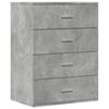 vidaXL Sideboards 2 pcs Concrete Grey 60x39x80 cm Engineered Wood