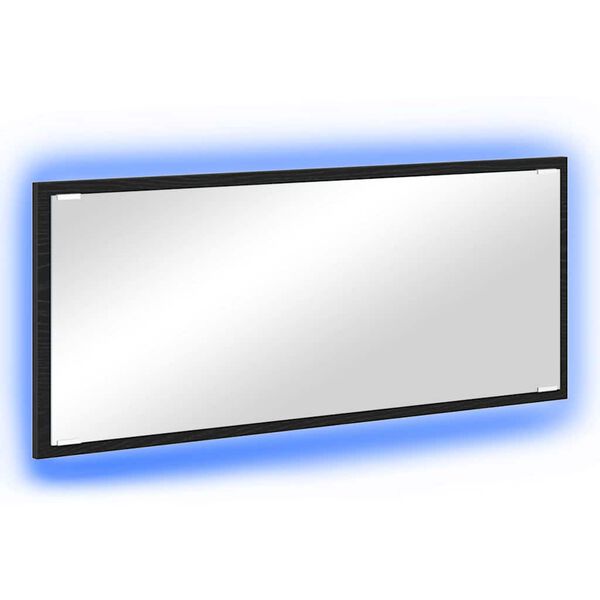 vidaXL Mirror Wall-mounted Black Oak 90 x 8.5 x 37 cm Engineered Wood