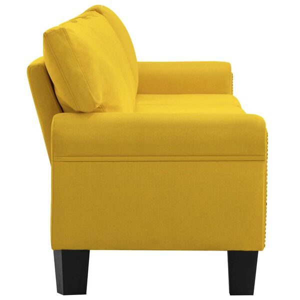 vidaXL Sofa Yellow 5-Seater Fabric