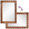 vidaXL Bathroom Mirror Acacia Brown Finish 50 x 70 x 2.5 cm