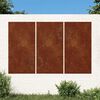vidaXL Garden Wall Decorations 3 pcs 105x55 cm Corten Steel Sun Design