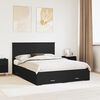 vidaXL Bed Frame Black and Silver 150 x 200 cm Engineered Wood