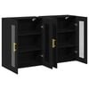 vidaXL Wall Cabinets 2 pcs Black Oak 69.5 x 34 x 90 cm Engineered Wood