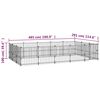vidaXL Outdoor Dog Kennel Steel 14.11 m&sup2;