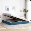 vidaXL Storage Bed with Mattress Dark Blue 200 x 200 cm Velvet