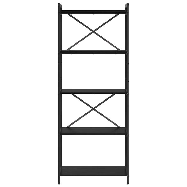 vidaXL Bookshelf Black Oak 60 x 30 x 155 cm Engineered Wood
