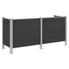 vidaXL Garbage Bin Fence Grey 237 x 85 x 115 cm Aluminium and WPC