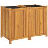 vidaXL Garden Planter with Liner 100x50x75 cm Solid Wood Acacia