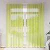 vidaXL Voile Curtains with Rod Pockets 2 pcs Apple Green