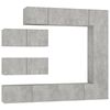 vidaXL 7 Piece TV Cabinet Set Concrete Grey Engineered Wood