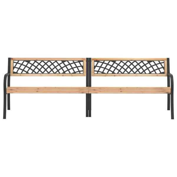 vidaXL Twin Garden Bench 238 cm Chinese Fir Wood