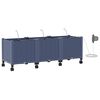vidaXL Garden Planter with Irrigation&Wheels 3 pcs Grey PP