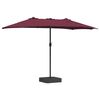 vidaXL Garden Parasol Bordeaux Red 385 x 209 x 244 cm Polyester