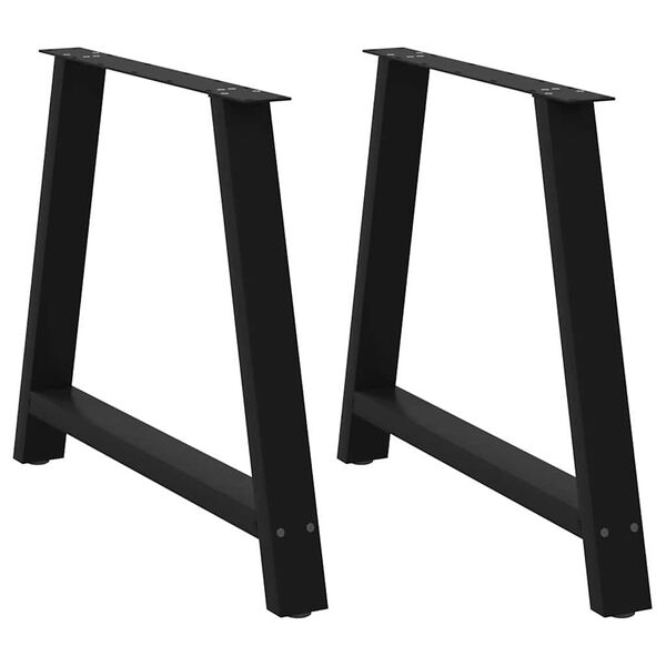 vidaXL Dining Table Legs A-Shaped 2 pcs Black&nbsp;90x(72-73) cm Steel