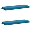 vidaXL 2-Piece Bench Cushions SOEST 2 pcs 100% Polyester Light Blue