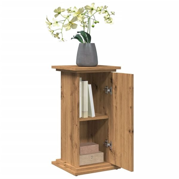vidaXL Display Stand with Storage Artisan Oak 31x30x60 cm Engineered Wood