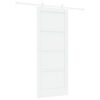 vidaXL Sliding Door White 83 x 202 cm Solid Pine Wood