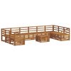 vidaXL Outdoor Sofa Set 11 pcs Natural Solid Acacia Wood